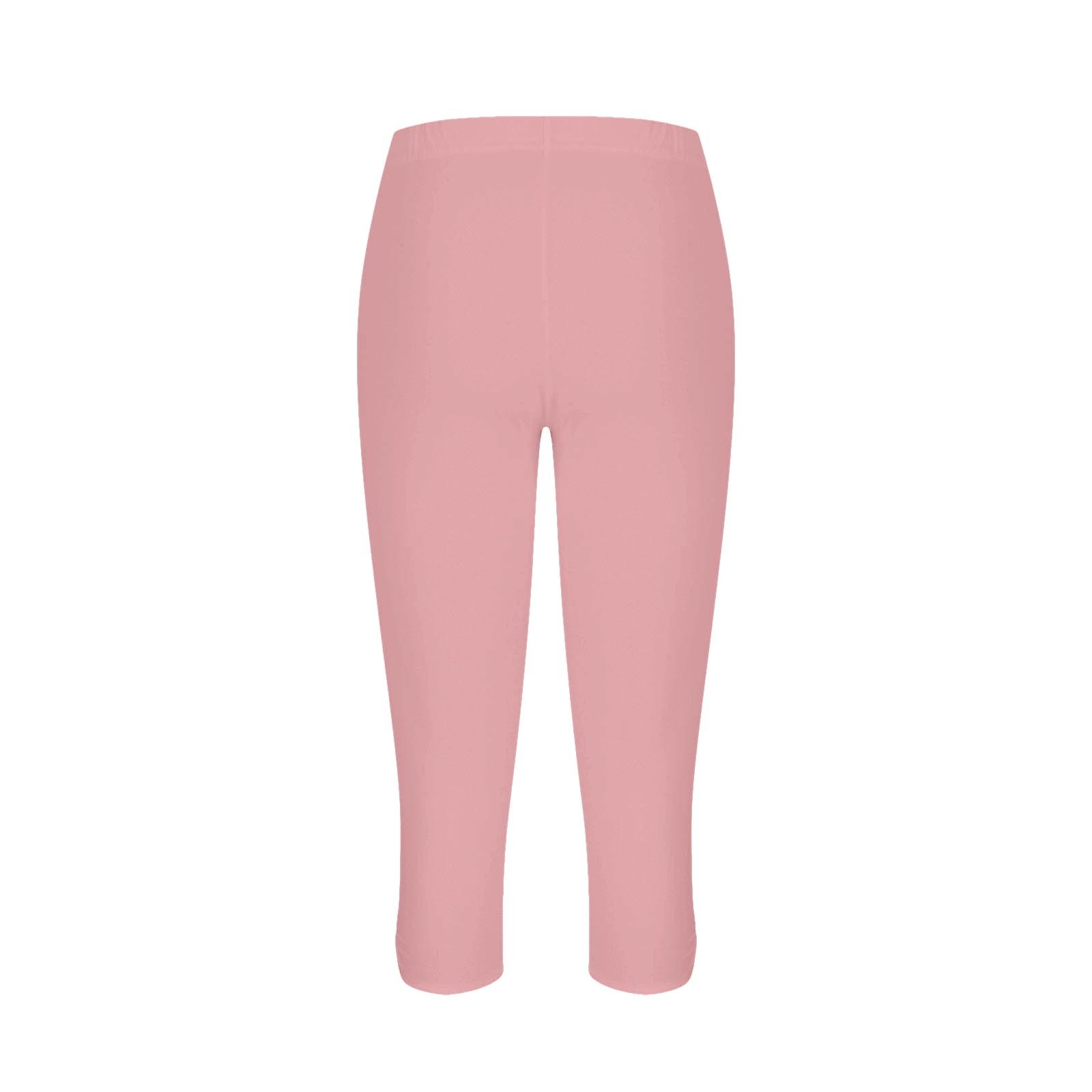 thumbnail image 4 of Leggings capri de compresión de cintura alta para mujer - Pantalones de yoga elásticos con bolsillos, mezcla de poliéster y spandex - Tallas M-XXXXL para hacer ejercicio/verano, 4 of 5